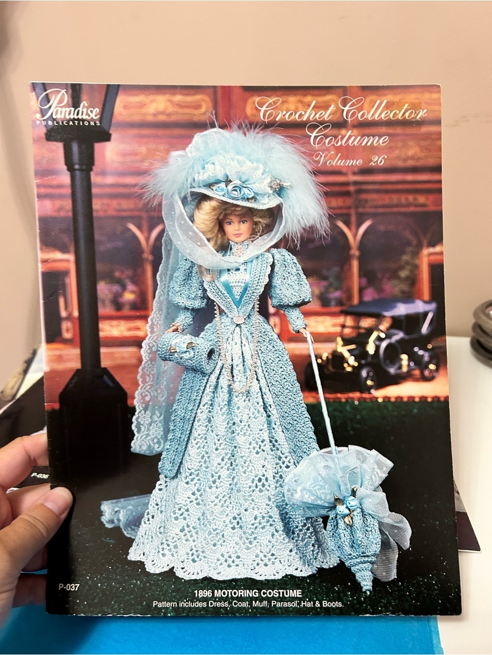 5/$25 Vintage-Style Crochet Doll Ensemble in Light Blue